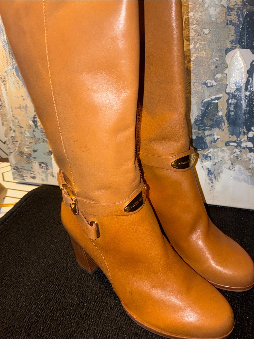 NWOT Michael KORS Arley Tall Women's Fashion Boots in Cognac Brown Size 6 - Picture 16 of 16